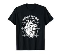 Heart Work paie Heartbeat Design T-Shirt