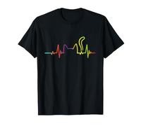 Heartbeat Cat Lover - Silhouette de Chat Mignon Battement de cœur T-Shirt