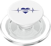 Heartbeat Design Drapeau Salvadorien El Salvador PopSockets PopGrip pour MagSafe