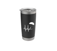 Heartbeat EKG Parachutisme Parachutisme Parachutisme Gobelet isotherme en acier inoxydable double paroi