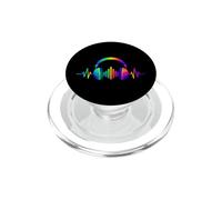 Heartbeat Headphone Tie Dye Sound Lover Engineer Producer DJ PopSockets PopGrip pour MagSafe
