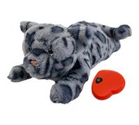 Heartbeat Jouet en peluche de 35,6 cm pour animal de compagnie - Jouet de simulation réconfortant avec machine à rythme cardiaque intégrée pour apaiser les chiens et les chats améliorant la sécurité
