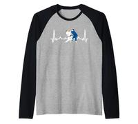 Heartbeat Judoka Taekwondo Karaté Aikido Ju-Jutsu Fun Manche Raglan