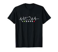 Heartbeat Moto Gear Shift 1 Up 5 Down SuperMoto Biker T-Shirt