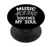 Heartbeat Music Band Soul Retro Rock Studio Sound PopSockets PopGrip Adhésif