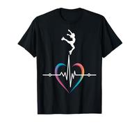 Heartbeat Patinage sur glace Silhouette d'amour T-Shirt