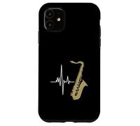 Heartbeat Saxophone Jazz Music Lover Rhythm Coque pour iPhone 11