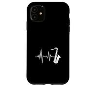 Heartbeat Saxophone Jazz Music Lover Rhythm Coque pour iPhone 11