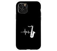 Heartbeat Saxophone Jazz Music Lover Rhythm Coque pour iPhone 11 Pro