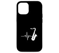Heartbeat Saxophone Jazz Music Lover Rhythm Coque pour iPhone 12/12 Pro