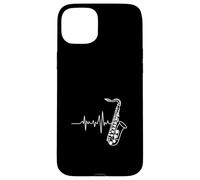 Heartbeat Saxophone Jazz Music Lover Rhythm Coque pour iPhone 15 Plus