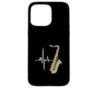 Heartbeat Saxophone Jazz Music Lover Rhythm Coque pour iPhone 15 Pro Max