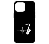 Heartbeat Saxophone Jazz Music Lover Rhythm Coque pour iPhone 16 Pro Max