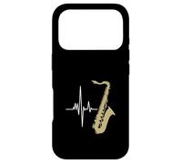 Heartbeat Saxophone Jazz Music Lover Rhythm Coque pour iPhone 17 Pro