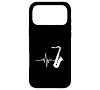 Heartbeat Saxophone Jazz Music Lover Rhythm Coque pour iPhone 17 Pro Max