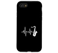 Heartbeat Saxophone Jazz Music Lover Rhythm Coque pour iPhone SE (2020) / 7/8