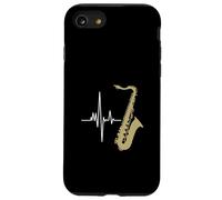 Heartbeat Saxophone Jazz Music Lover Rhythm Coque pour iPhone SE (2020) / 7/8