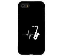 Heartbeat Saxophone Jazz Music Lover Rhythm Coque pour iPhone SE (2020) / 7/8
