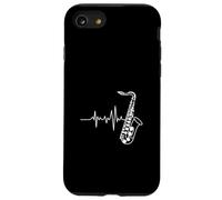 Heartbeat Saxophone Jazz Music Lover Rhythm Coque pour iPhone SE (2020) / 7/8