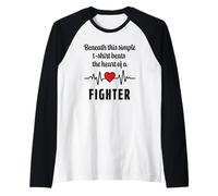 Heartbeat with Heart for Fighter Manche Raglan