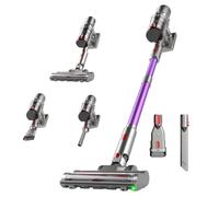 Hearten Aspirateur Balai sans Fil avec Écran, Brosse Anti-Enmêlement, Lumière LED Verte, Télescopique Léger Aspirateur sans Fil Puissant, Sols Durs, Poils d'animaux et Voiture