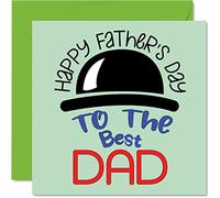 Heartfelt Cartes de fête des pères pour papa - To The Best Dad - Carte sentimentale de fête des pères pour papa de la part de son fils, fille, 145 mm x 145 mm, cartes de vœux pour la fête des pères