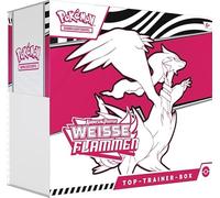 Heartforcards® Boîte Dresseur Pokémon - Carmesin & Pourpre : Flammes Blanches [Allemand] - 9 boosters, carte promo Boreos & accessoires | avec protection d'expédition Heartforcards®