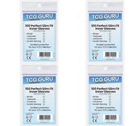 Heartforcards® Lot de 4 paquets de 100 pochettes intérieures TCG Guru Taille parfaite 64 x 89 mm