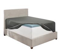 Hearth & Harbor Drap-Housse Gris pour très Grand lit californien, Poche très Profonde Uniquement, Drap-Housse en Microfibre 1800, pour Matelas jusqu'à 61 cm d'épaisseur