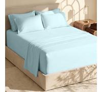 Hearth & Harbor Draps à Poches très Profondes, Convient aux Matelas de 45,7 à 61 cm de Profondeur, draps à Poches très Profondes pour très Grand lit californien, 6 pièces pour très Grand lit