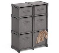 Hearth & Harbor Étagères de Rangement pour Salon, Bureau et Salle de Jeux, Gris, 6 Cubes de Rangement