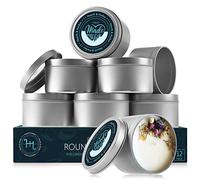 Hearth & Harbor Lot de 12 pots en étain de 237 ml pour la fabrication de bougies avec couvercles - Rangement en vrac pour bougies