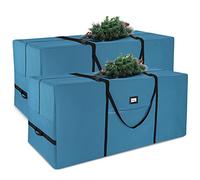 Hearth & Harbor Lot de 2 sacs de rangement pour sapin de Noël - Boîte de rangement étanche pour sapin de Noël - Sac étanche avec poignées renforcées et double fermeture éclair - Oxford 600D - 2,7 m