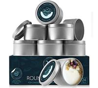 Hearth & Harbor Lot de 24 pots en étain de 237 ml pour la fabrication de bougies avec couvercles - Rangement en vrac pour bougies