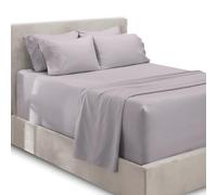 Hearth & Harbor Parure de lit 6 pièces à Poches très Profondes pour Grand lit, Convient aux Matelas de 45,7 à 61 cm de Profondeur, draps à Poches très Profondes, pour Grand lit, Lavande Claire