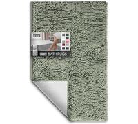 Hearth & Harbor Tapis de Bain Chenille Lavable en Machine avec Envers antidérapant en Caoutchouc à séchage Rapide Sauge Moyenne