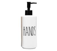 Heartland Home Flacon Distributeur de Liquide Vide en Porcelaine de 473,6 g pour Les Mains, Distributeur de Savon pour Les Mains pour Salle de Bain, Bouteille de Lotion pour Les Mains, Pompe à Lotion