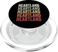 Heartland Texas Heartland TX Retro Vintage Text PopSockets PopGrip pour MagSafe
