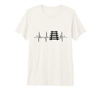 Heartline Railroad Railway Lover ECG T-Shirt Haut de Gamme