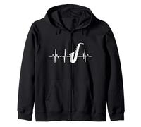 Heartline Saxophone Marching Band Pulse Line Sweat à Capuche