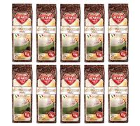 HEARTS Cappuccino White Line 10 x 1 kg poudre de café lnstant, arôme intense, soluble, laiteux, crème à la vanille, lot de 10, assez pour 800 tasses