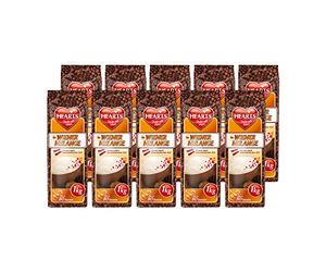 HEARTS Cappuccino Wiener Melange 10 x 1 kg - Dégustation selon la tradition autrichienne, environ 80 portions par sachet, emballage familial, arôme intense, spécialité de café la plus fine