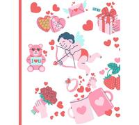 Hearts & Cupids Notebook: Blank Pages: Charming Valentine's Day Corner Art on Each Page. Perfect for Valentine's Day Gifts, Love Notes, Journaling, Notes, Sketching, Doodling, or School