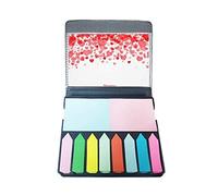 Hearts Flowers Happy Valentine's Day Self Stick Note Color Page Marqueur Boîte