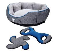 Hearts & Homies Lit pour animal domestique avec 2 jouets