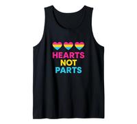 Hearts Not Parts Funny Gay Pride Pansexuelle Inspiration Queer Débardeur