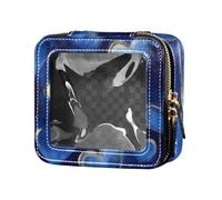 Hearts Royal Blue Petite trousse de maquillage imperméable pour femme