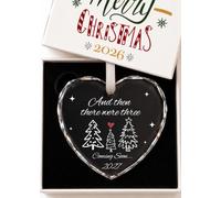 Heart's Sign Décoration de Noël en verre de grossesse 2026 | Annonce de grossesse de Noël unique | Annonce de premier Noël de Bump | Baby on the Way