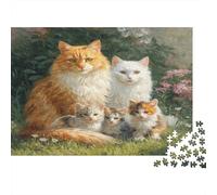 Heartwarming Chat Family Portraits | pour Adultes || 1000pcs (75x50cm) Puzzles Jeux ÉduChatifs Puzzles De Décoration Intérieure