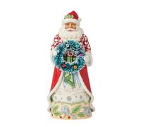 Enesco Heartwood Creek Figurine Père Noël avec Couronne en sisal par Jim Shore